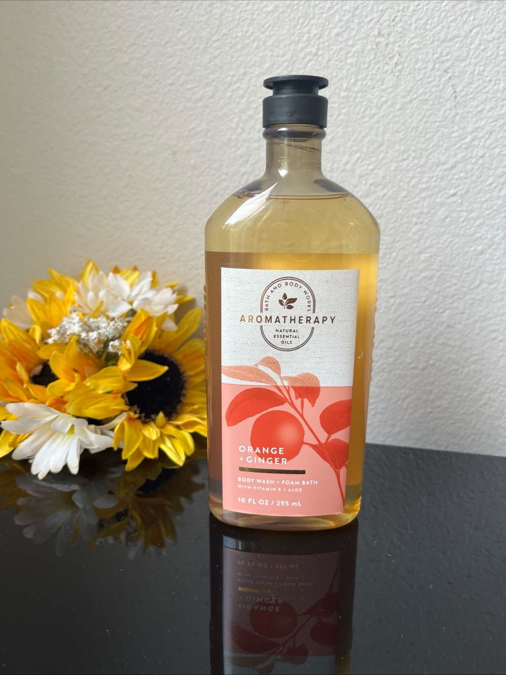 Bath & Body Works Orange + Ginger Body Wash - Amber & Coral Label